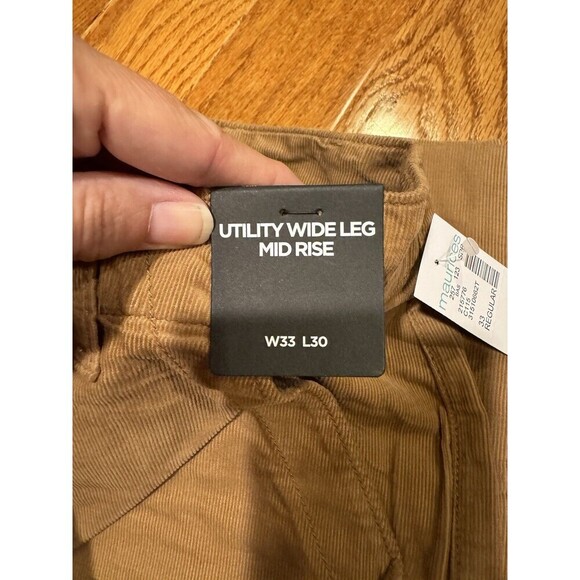 Silver Jeans Co Womens Wide Leg Mid Rise Cotton Corduroy 33x30 Pants Gorpcore - Picture 6 of 9